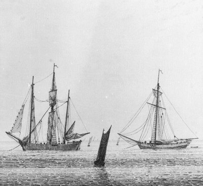 Case coloniche su un pendio da Caspar David Friedrich